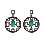 925 Silver Quartz Doublet and Zircon Earrings BOHEMME