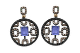 925 Silver Quartz Doublet and Zircon Earrings BOHEMME