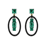 Sterling Silver Doublet Quartz and Zirconia Earrings
