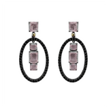 Sterling Silver Doublet Quartz and Zirconia Earrings
