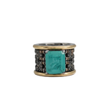 925 Silver Quartz Doublet and Zircon BOHEMME Ring