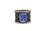 925 Silver Quartz Doublet and Zircon BOHEMME Ring