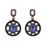925 Sterling Silver Bohemme Quartz and Zirconia Doublet Earrings