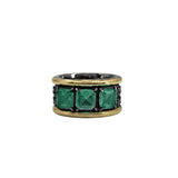 925 Silver Ring Quartz and Zirconia Doublets