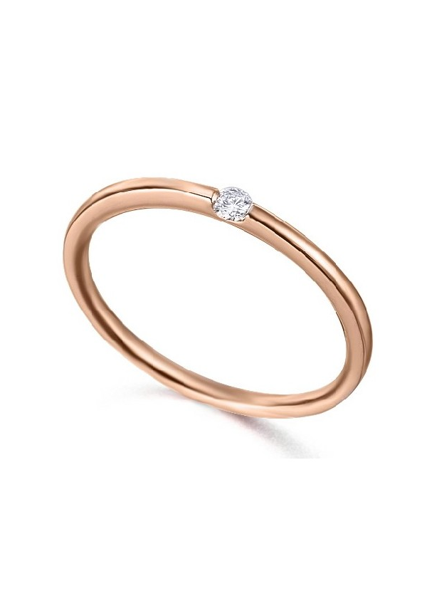 Anillo de compromiso oro y diamantes